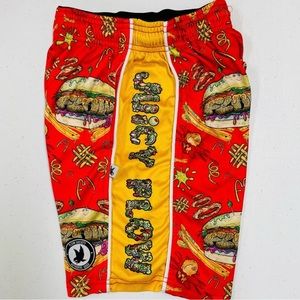 Flow society shorts.  Juicy flow.  Size XL. McDonald’s.